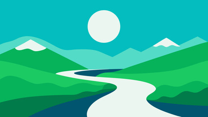 An Expansive Natural Setting a Wide Background Scene for Visuals