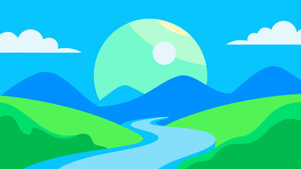 A Whimsical Morning Scene with Unique Elements for a Creative Background