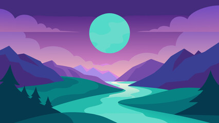 Serene Valley Vista at Dawn a Peaceful Natural Background Scene for Visuals