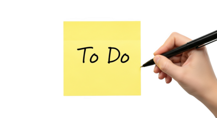 Hand Writing To Do List On Sticky Note