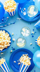 popcorn in a glass