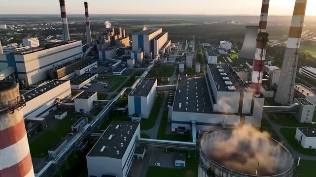 Coal Power Plant Industrial Complex