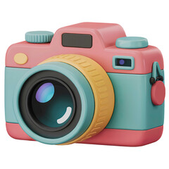 Colorful Toy Camera with Retro Design and Artistic Appeal