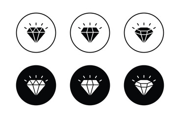Diamond icon vector for web, computer and mobile app	
