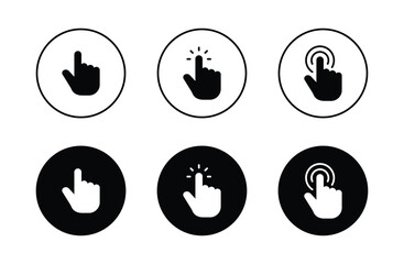pointing hand click icon. Click cursor Vector icon	