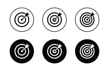 Success target icon set vector illustration	