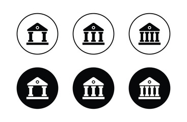 Bank building icon vector. bank symbol icon	