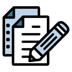 イラストアイコンセット：鉛筆ファイル	
