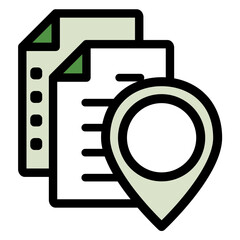 イラストアイコンセット：位置情報ファイル	
