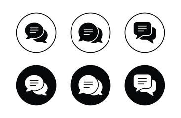 Chat Bubble Icon set. Chat, message, message, sms, chatting, talk line icon vector	