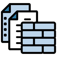 イラストアイコンセット：ブロックファイル