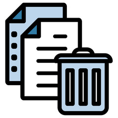 Obraz premium イラストアイコンセット：削除ファイル 