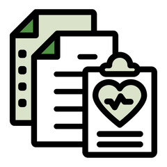 イラストアイコンセット：医療ファイル	
