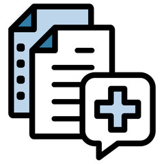 イラストアイコンセット：医療ファイル	
