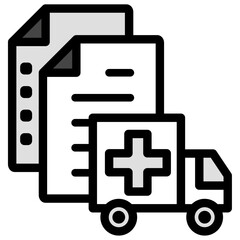 イラストアイコンセット：医療ファイル	
