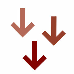 矢印下向き３シック/web対応svgデータ