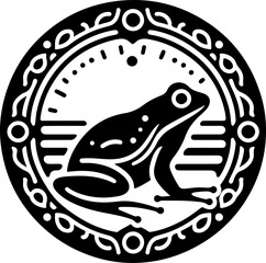 silhouette vector illustration sketch design icon logo symbol animal frog ethnic classic vintage traditional abstract modern 