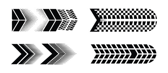 Racing cars and race car stripes set with angled checkered patterns, checkered flag, finish line, motocross labels, dynamic lines, and motorsport speed design elements