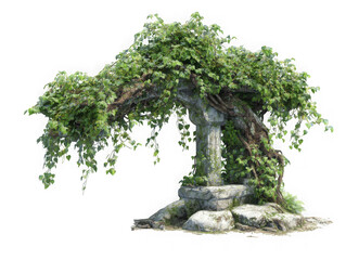 Jungle’s Silence: Rugged Vines Evoking Ancient Ruins