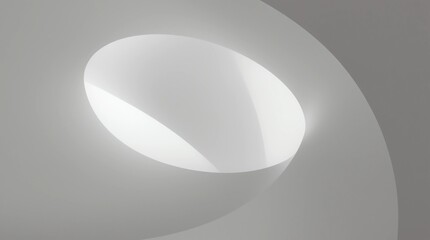 3D stimulate of curve concrete interior space with sun light cast the shadow on the wall and floor,Perspective of minimal design architecture,3d rendering