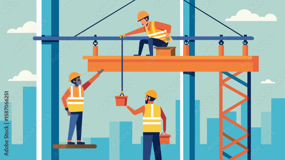 Aufkleber once the steel beams are secured workers move on to assembling the steel columns using specialized e