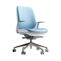 Modern ergonomic office chair on transparent background