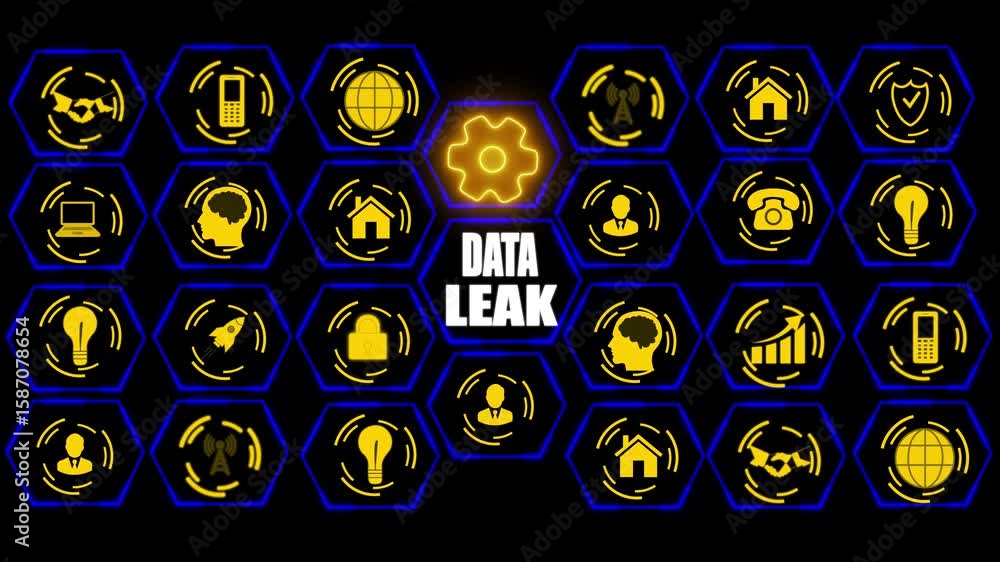 Poster cyber security data protection business internet business technology and network concept. business c