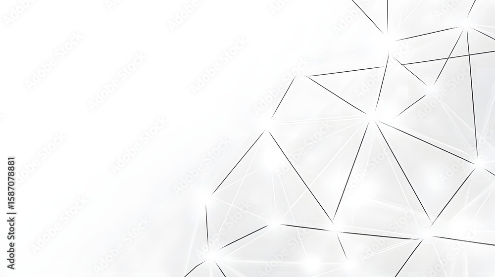 Poster abstract geometric pattern of lines and points.