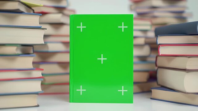 Green screen book education background