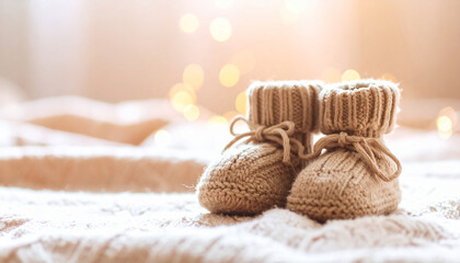 Concept of newborn supplies and childbirth preparation.