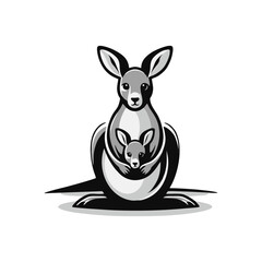 A kangaroo joey peeking out of its mom’s pouch