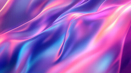 Obraz premium Glowing neon reflections, ethereal gradient fusion of bold and pastel hues, modern abstract background with silky smooth depth and texture —ar 16:9 