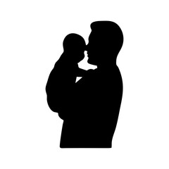 silhouette of a pregnant woman with her husband