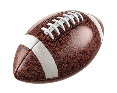 Modern American Football on Transparent Background

