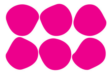 Organic colorful blob shape isolated on transparent background.