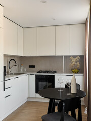 interior design. interior photography of an apartment for rent. One-room apartment with a simple and cozy design. High quality photo