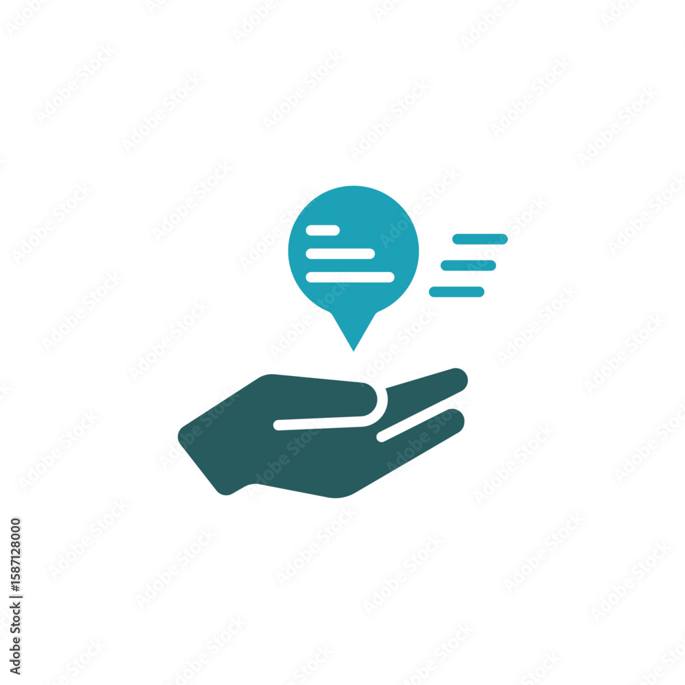 Poster communicate icon. vector.editable stroke.linear style sign for use web design,logo.symbol illustrati