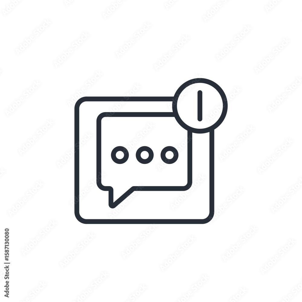 Poster message icon. vector.editable stroke.linear style sign for use web design,logo.symbol illustration.