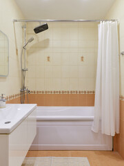 interior design. interior photography of an apartment for rent. One-room apartment with a simple...