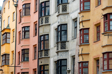 Obraz premium Residential Building Facade in Innsbruck - Austria