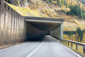 Obraz premium Avalanche Control Tunnel in Austria