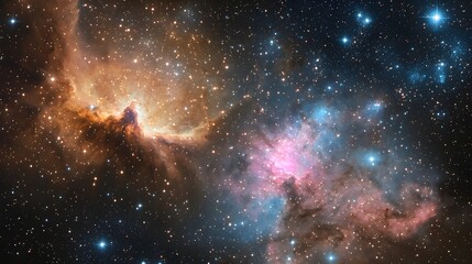 Naklejka premium Celestial Star Cluster Illuminating the Night Sky