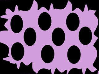 Black circle pattern with purple background for ceramic motif  stationery design or other