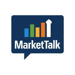Market Talk Logo with Bar Graph on transparent background