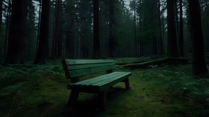 bench in the forest