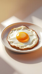 fried egg in a frying pan