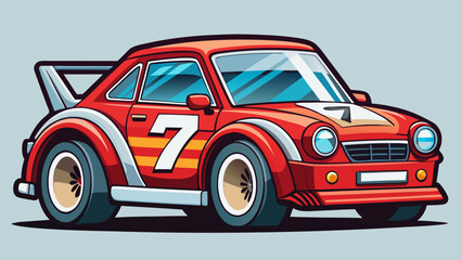 red sports car vector illustration 