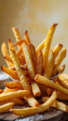 french fries on a white
