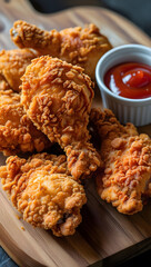 fried chicken with sauce