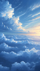 blue sky with clouds